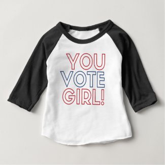 You Vote Girl Kids Jersey Tee