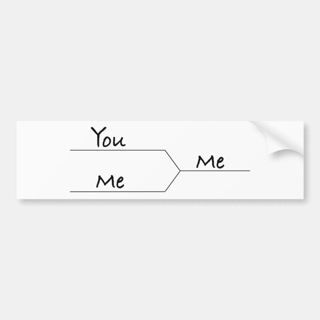 "You Vs. Me" March Madness-Style Bracket Bumper Sticker (Front)