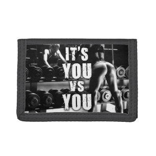 YOU vs YOU - Women's Workout Motivational Trifold Wallet