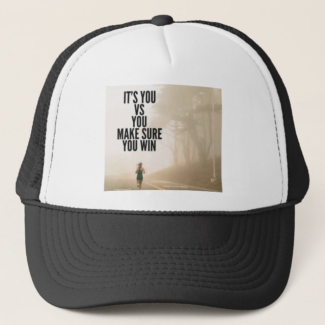 YOU vs YOU - Women's Workout Motivational Trucker Hat (Front)