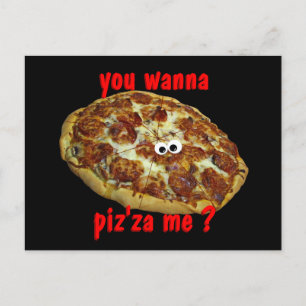 'you wanna piz'za me?' humorous parody Postcard