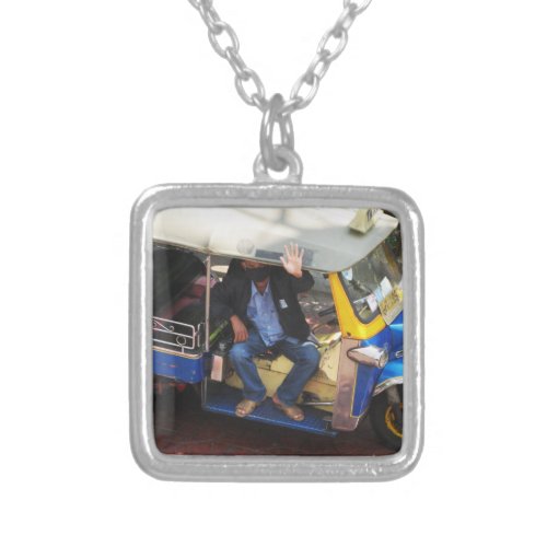 You want TAXI TUK_TUK Silver Plated Necklace