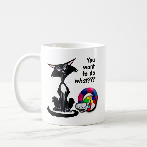 you want to do what cat beach coffee mug