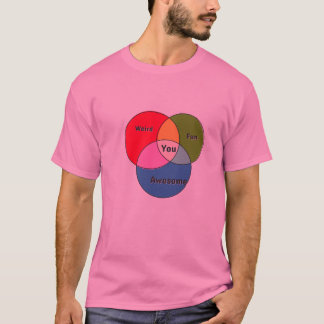 You Weird Awesome Fun venn diagram T-Shirt