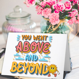 You Went Above and Beyond Letterpress Thank You Card