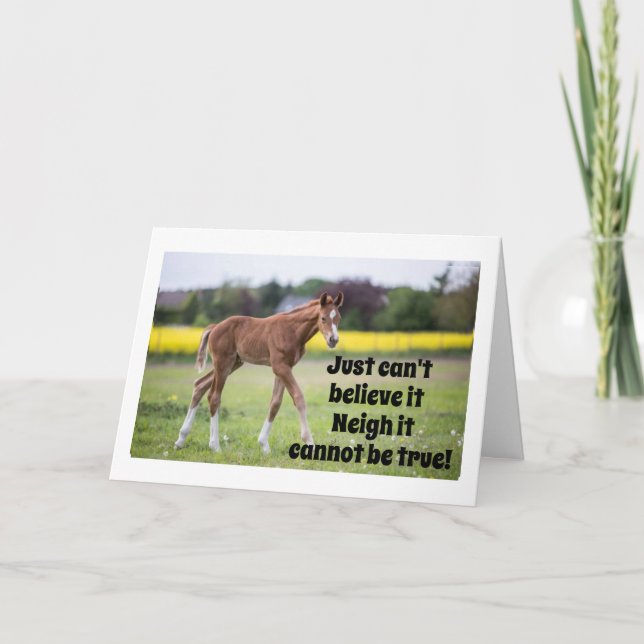 YOU WERE JUST 12 YESTERDAY SAYS HORSE CARD (Front)