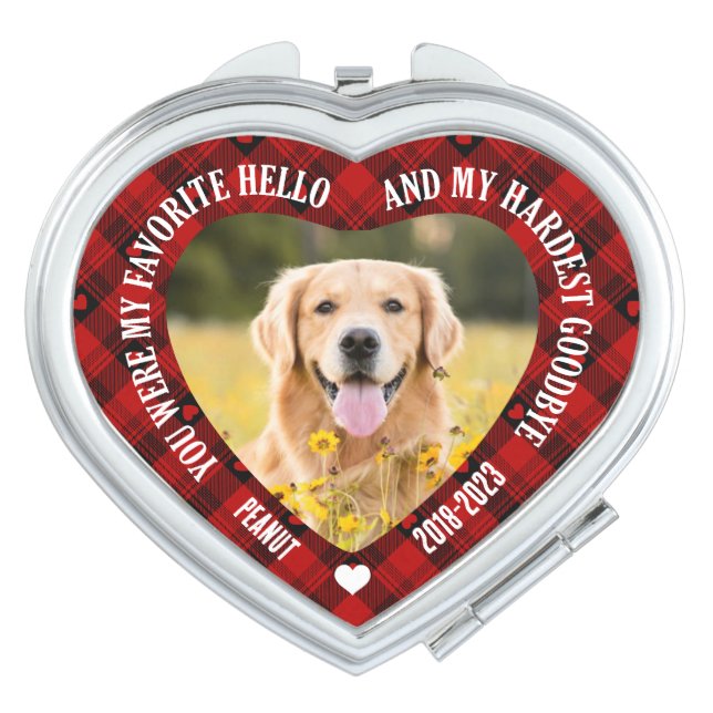 You Were My Favorite Hello Pet Memorial Photo Xmas Compact Mirror (Front)