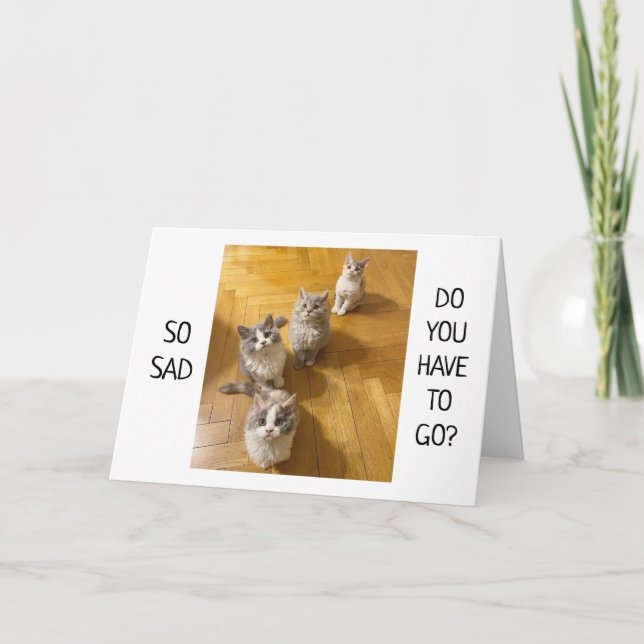 **YOU WILL BE MISSED** SAYING GOOD-BYE  CARD (Front)