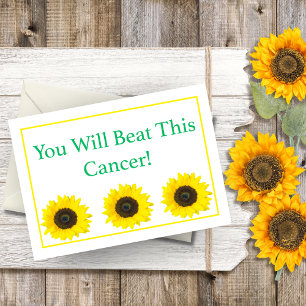 You Will Beat This Cancer! Sunflowers Card