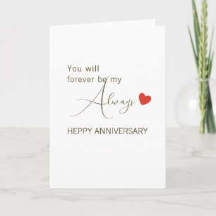 You Will Forever Be My Always – Romantic Love Card