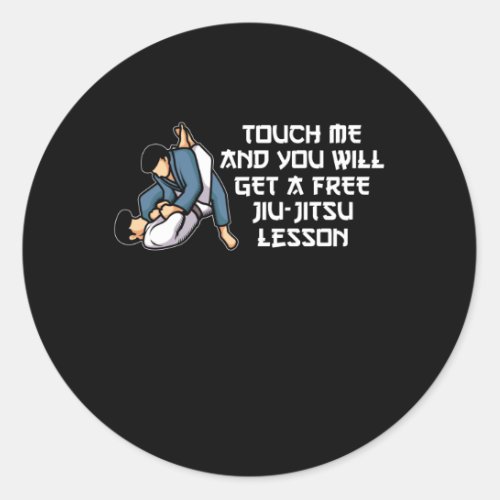 you will get a free jiu_jitsu lesson classic round sticker