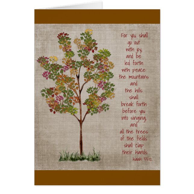 You will go out with Joy  Isaiah 55 verse Cards (Front)