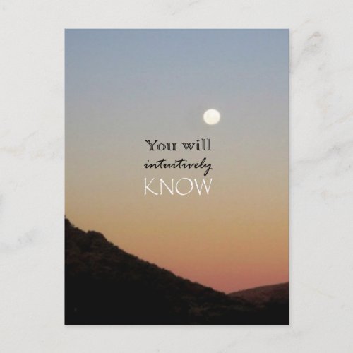 You Will Intuitively Know Postcard
