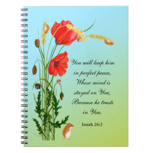 You will keep him in perfect peace Bible Verse Notebook