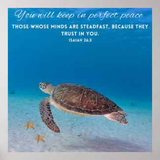 You Will Keep Him Motivational Bible Verse Poster