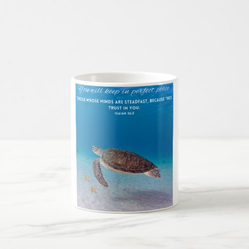 You Will Keep Turtle Ocean Bible Verse Mug