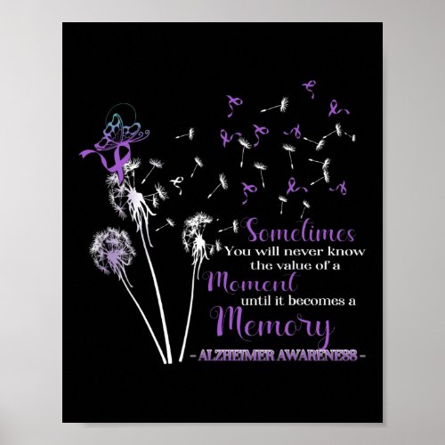 You Will Never Know Alzheimerheimer Awareness  Poster