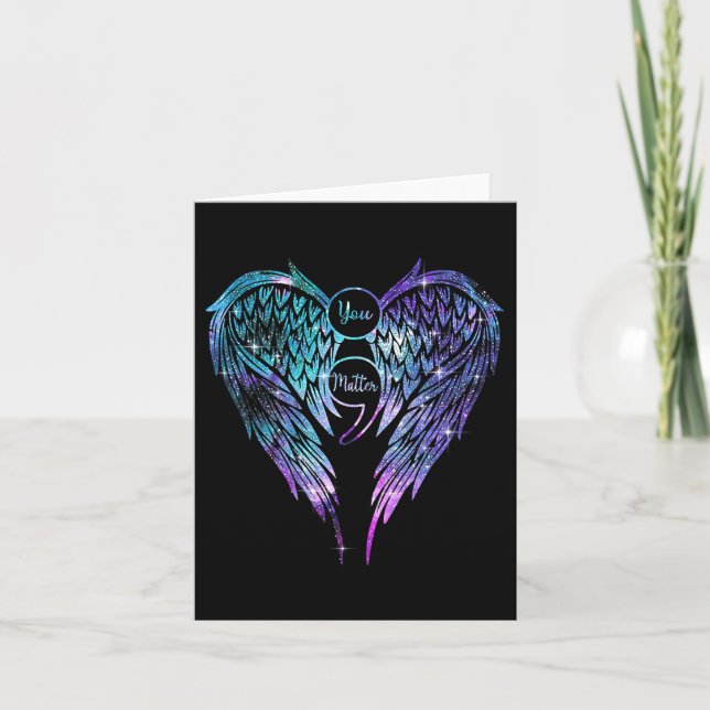 You Wings Suicide Prevention Awareness (on Back)  Card (Front)