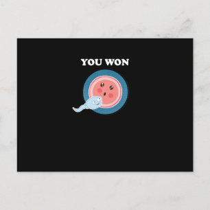 You Won Human Embryology Evolution Science Holiday Postcard