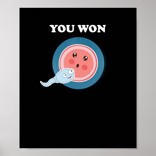 You Won Human Embryology Evolution Science Poster
