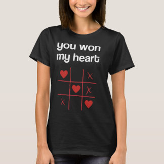You Won My Heart Cute Tic Tac Toe Game  Valentine T-Shirt