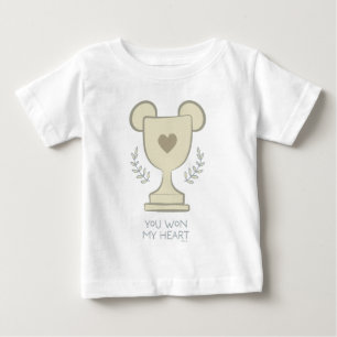 You Won My Heart Mickey Mouse Trophy Graphic Baby T-Shirt