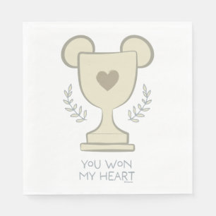 You Won My Heart Mickey Mouse Trophy Graphic Napkins