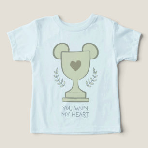 You Won My Heart Mickey Mouse Trophy Graphic Toddler T-shirt