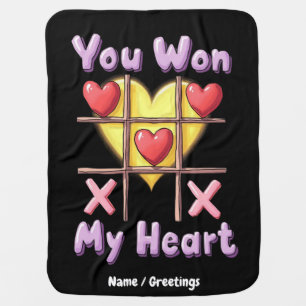 You Won My Heart Romantic & Cute Valentine’s Day Baby Blanket