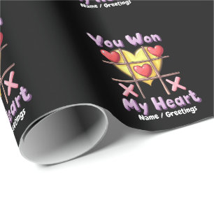 You Won My Heart Romantic & Cute Valentine’s Day Wrapping Paper