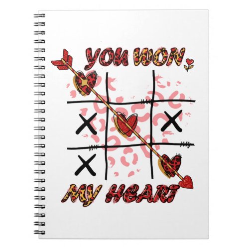 You Won My Heart  Valentines Day Notebook