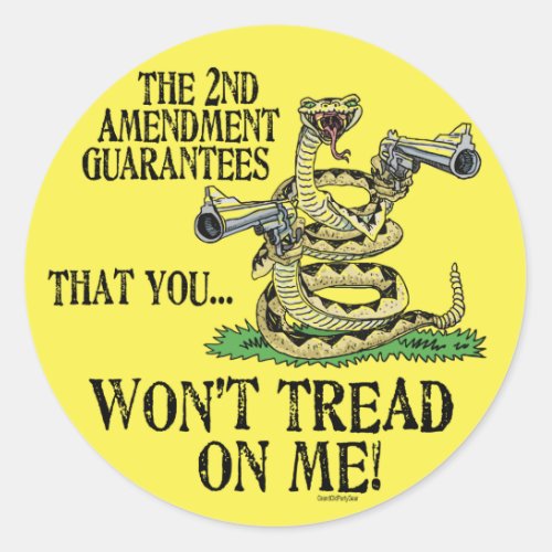 You Wont Tread on Me Classic Round Sticker