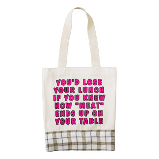 You'd lose your lunch if you knew how meat... zazzle HEART tote bag