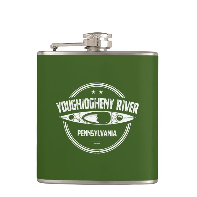 Youghiogheny River, Pennsylvania Flask (Front)