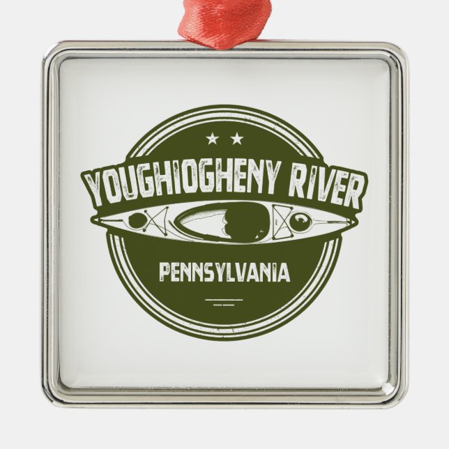 Youghiogheny River, Pennsylvania Metal Ornament (Front)
