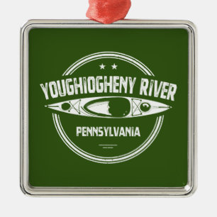 Youghiogheny River, Pennsylvania Metal Ornament
