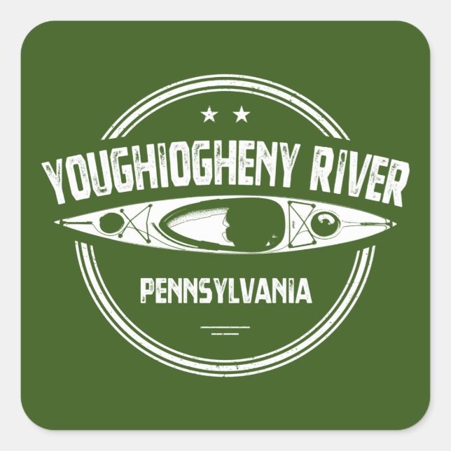 Youghiogheny River, Pennsylvania Square Sticker (Front)