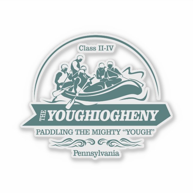 Youghiogheny River (rafting2) Sticker (Front)