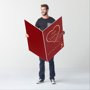 You'll Always Be My Valentine Double Hearts Card