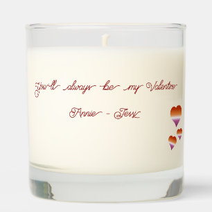 You'll Always Be My Valentine Lesbian Hearts Flag Scented Candle