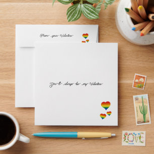 You'll Always Be My Valentine LGBT Hearts Envelope