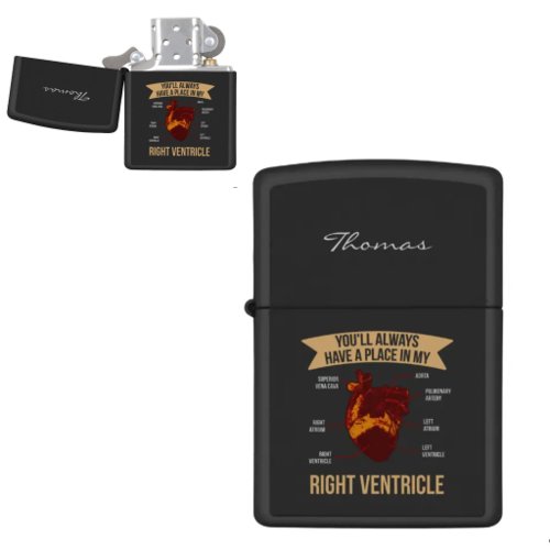 Youll Always Have A Place In My Heart Personalize Zippo Lighter