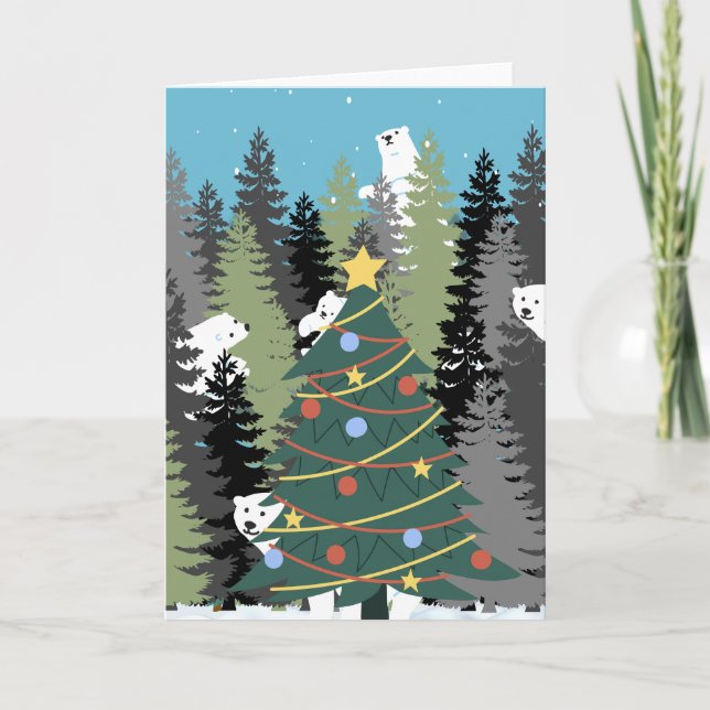 You'll Bearly Know they are there... Christmas Holiday Card (Front)