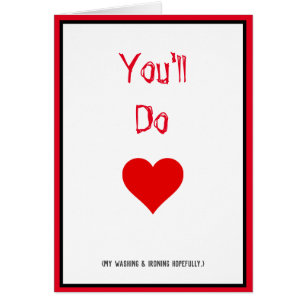 You'll Do. (My Washing & Ironing Hopefully.)