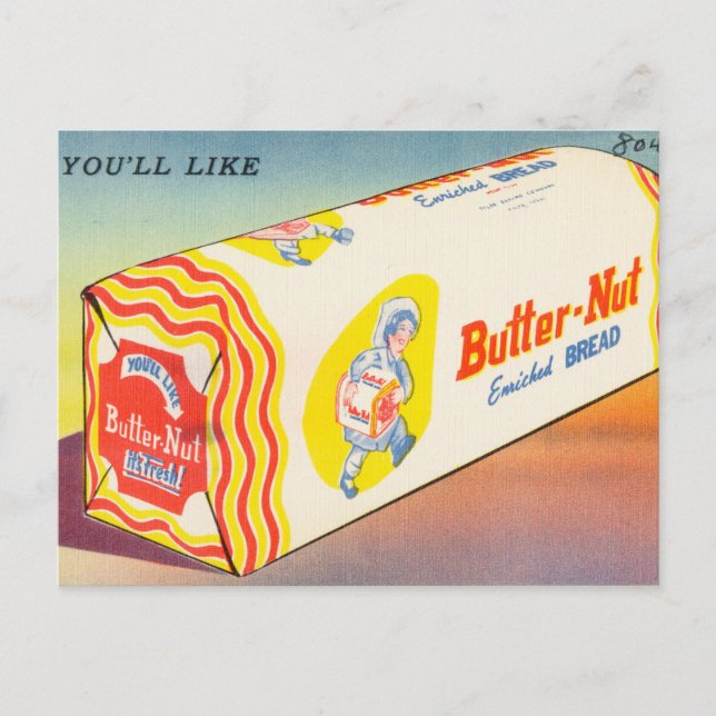You'll like Butter-Nut Bread Vintage ad Postcard (Front)
