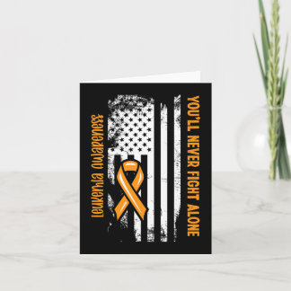 You'll Never Fight Alone Blood Cancer Leukemia Awa Card