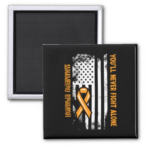 Youll Never Fight Alone Blood Cancer Leukemia Awa Magnet