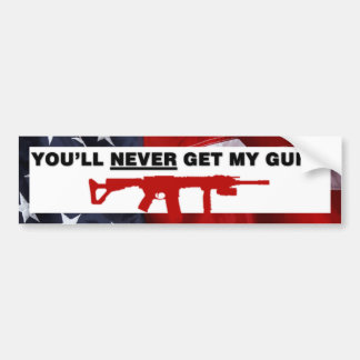 You'll Never Get My Guns Bumper Sticker