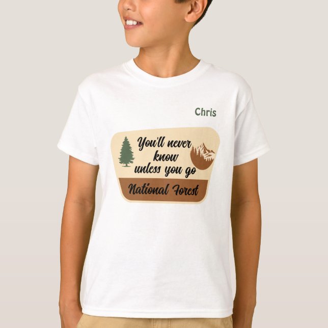 "You'll Never Know Unless You Go"  Custom Boy's T-Shirt (Front)