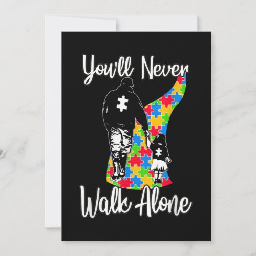 Youll Never Walk Alone Father Daughter Autism Invitation